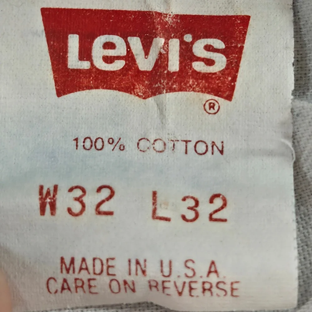 VTG Levi's 505 Orange Tab Jeans Mens 32x32 Light Wash Blue Made in USA Cotton